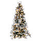 Faux Christmas tree 230 cm snowy pinecones 450 LED lights indoor real feel s1