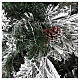 Faux Christmas tree 230 cm snowy pinecones 450 LED lights indoor real feel s3