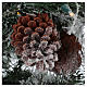 Sapin de Noël 230 cm enneigé pommes de pin naturelles 450 lumières ´éco Led pour intérieur feel-real s4