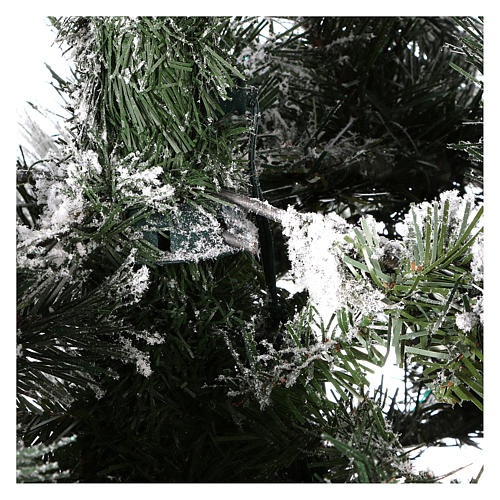 Árbol de Navidad 340 cm pino nevado con piñas naturales 1000 luces eco led interior feel real 4