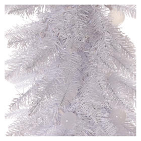 Christmas tree Fancy White, with bendable top and 300 eco LEDs for indoor and outdoor use, 180 cm