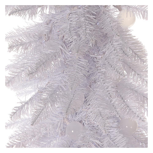 Albero di Natale 180 cm Fancy White abete bianco punta modellabile 300 eco led interno esterno 2