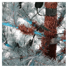 Christmas tree Victorian Blue, with natural pine cones, fake ice and 350 eco LEDs for indoor and outdoor use, 210 cm s4