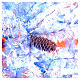 Albero di Natale 210 cm Victorian Blue brinato blu pigne naturali 350 eco led interno esterno s6