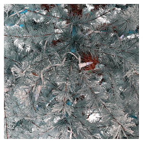 Christmas tree 210 cm in Victorian Blue with frosted blue pine cones 350 eco LED indoor outdoor  s3