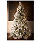 Christmas Tree 200 cm snowed pine with real pine cones and 350 LED lights for indoor use s5