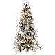 Árbol de Navidad 200 cm pino nevado con piñas naturales 350 luces led interior feel real s1