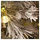 Albero Natale 200 cm pino innevato con pigne naturali 350 luci led interno feel real s4