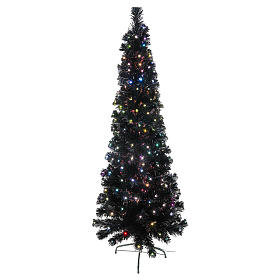 Sapin de Noël Black Shade LED multicolores 180 cm slim