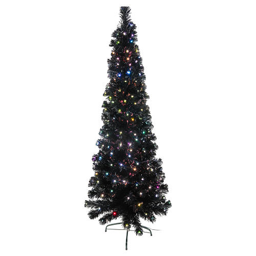 Sapin de Noël Black Shade LED multicolores 180 cm slim 1