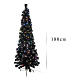 Black Shade tree with multicolor LED 180 cm slim s3