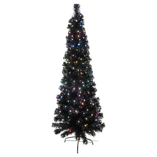 Black Shade Christmas tree with multicolour LED 150 cm 1