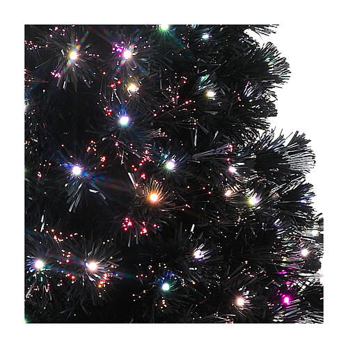 Black Shade Christmas tree with multicolour LED 150 cm 3