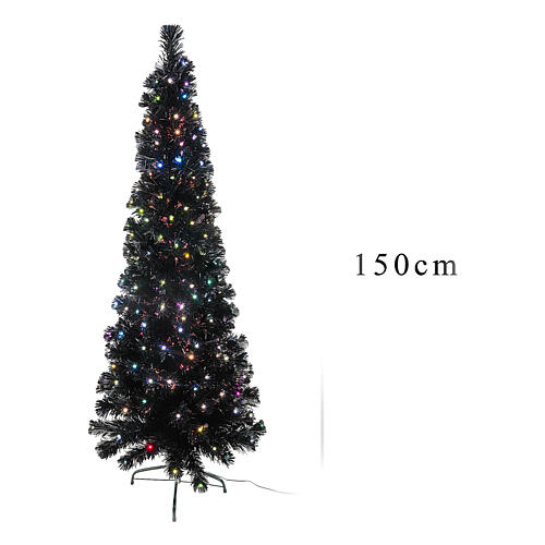 Black Shade Christmas tree with multicolour LED 150 cm 4