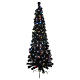 Black Shade Christmas tree with multicolour LED 150 cm s1