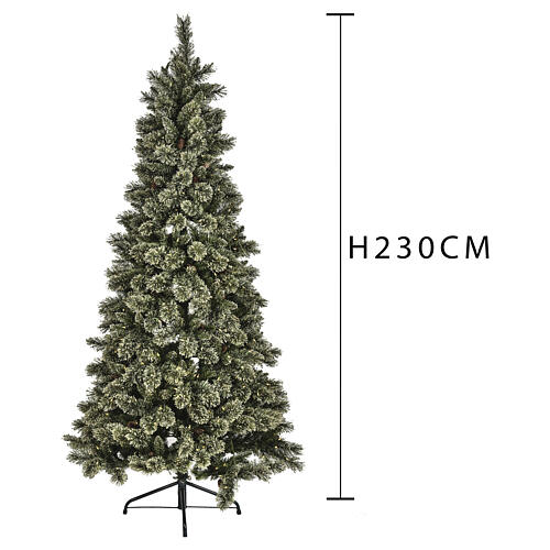 Grüner Weihnachtsbaum 230cm Mod. Emerald 500 Leds Glitter 5
