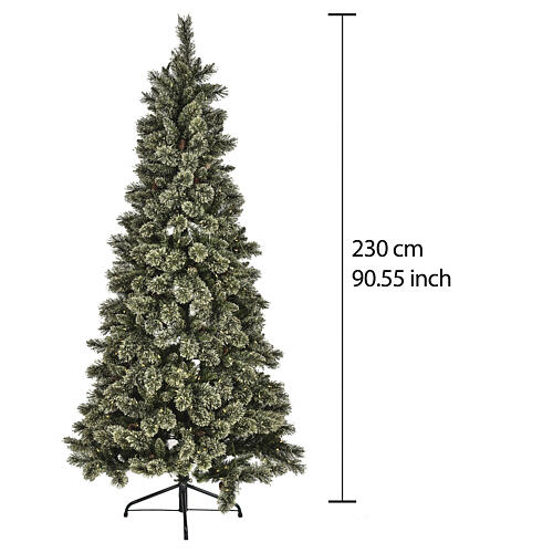 Sapin de Noël Emerald 500 LED 230 cm pailleté 3