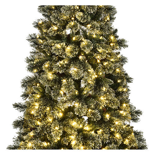 Árbol navideño 200 cm Emerald 400 LED con purpurina 5