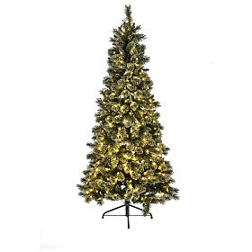 Albero natalizio 200 cm Emerald 400 LED glitterato