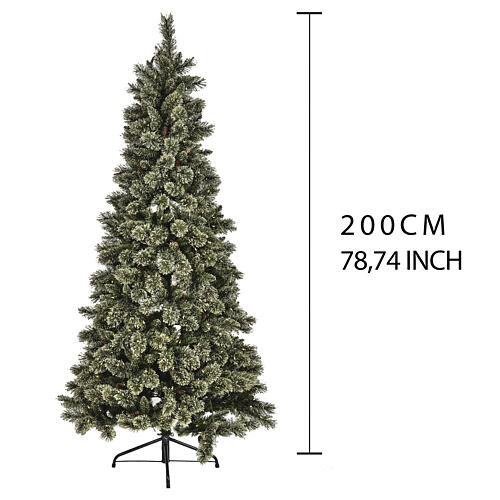 Albero natalizio 200 cm Emerald 400 LED glitterato 3
