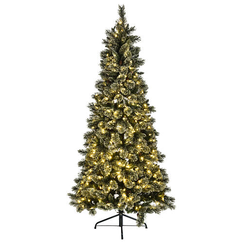 Christmas tree 200 cm Emerald with glitter 400 LEDs 1