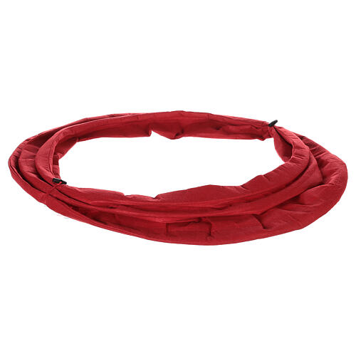 Okrycie podstawy choinki, czerwony materiał, śr. 68 cm 4