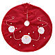Red Christmas tree skirt with Santa Chlaus 35 in s1