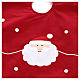 Red Christmas tree skirt with Santa Chlaus 35 in s2