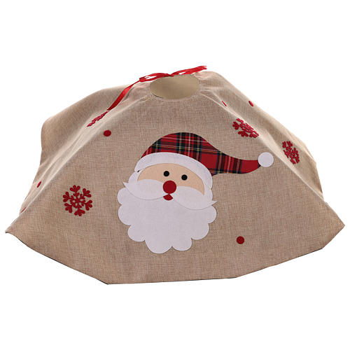 Revêtement pour sapin en jute avec Père Noël diam. 100 cm 4