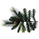 Albero di Natale artificiale 180 cm verde con pigne Carolina s5