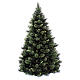 Albero di Natale artificiale 210 cm verde con pigne Carolina s1