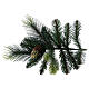 Albero di Natale artificiale 210 cm verde con pigne Carolina s5