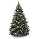 Árbol de Navidad artificial 225 cm color verde con piñas Carolina s1