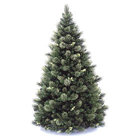Árvore de Natal artificial 225 cm verde com pinhas Carolina