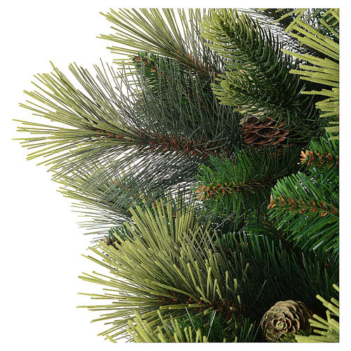 Árvore de Natal artificial 225 cm verde com pinhas Carolina 4