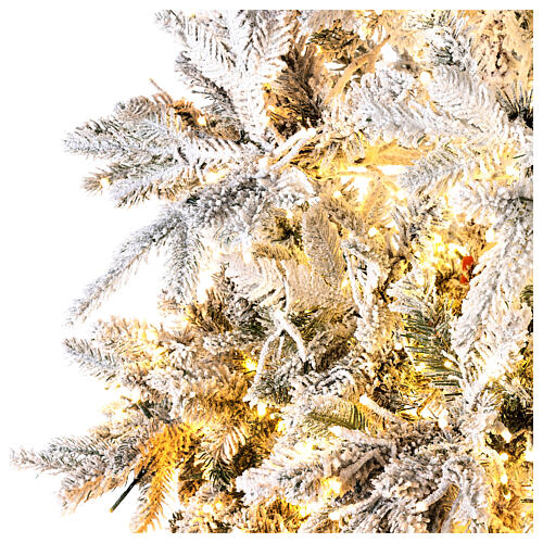 Artificial Christmas tree 210 cm Poly 2400 3 coloured LEDs Andorra Frosted 6