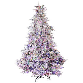 Sapin de Noël 225 cm 2900 LED 3 couleurs Poly Andorra Frosted