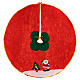 Christmas Tree base cover, red with image of Santa Claus 100 cm s1