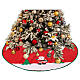 Copribase albero di Natale rosso panno 100 cm Babbo Natale s2