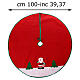 Copribase albero di Natale rosso panno 100 cm Babbo Natale s3