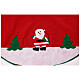 Copribase albero di Natale rosso panno 100 cm Babbo Natale s4