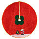 Okrycie na stojak choinki, czerwony materiał, 100 cm, Święty Mikołaj s1