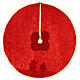 Okrycie na stojak choinki, czerwony materiał, 100 cm, Święty Mikołaj s4