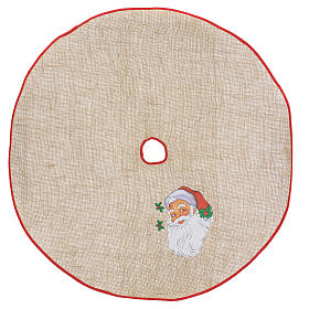 Christmas Tree base cover in jute with Santa Claus 100 cm s1
