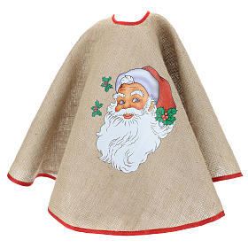 Christmas Tree base cover in jute with Santa Claus 100 cm s3