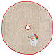Christmas Tree base cover in jute with Santa Claus 100 cm s1