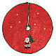 Weihnachtsbaum-Fussabdeckung roten Polyester mit Weihnachstmann 77cm s1