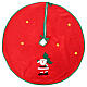 Copribase rosso per albero Natale Babbo Natale stelle 77 cm s1