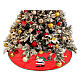Copribase rosso per albero Natale Babbo Natale stelle 77 cm s2