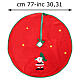 Copribase rosso per albero Natale Babbo Natale stelle 77 cm s3